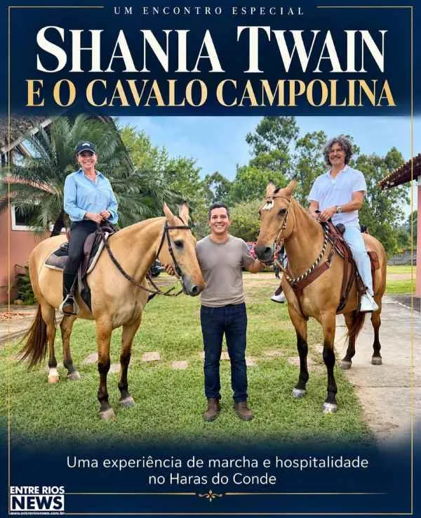 Artista visitou o Haras do Conde, onde conheceu de perto a raça - Divulgação